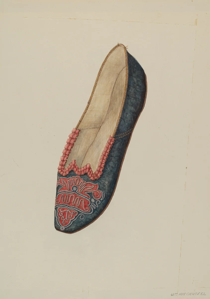 Evening Slipper by William Kieckhofel, index of american design, 1937