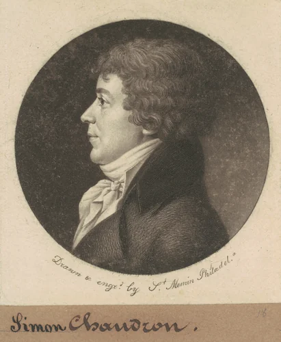 Jean Simon Chaudron by Charles B. J. Févret de Saint-Mémin, print, 1801
