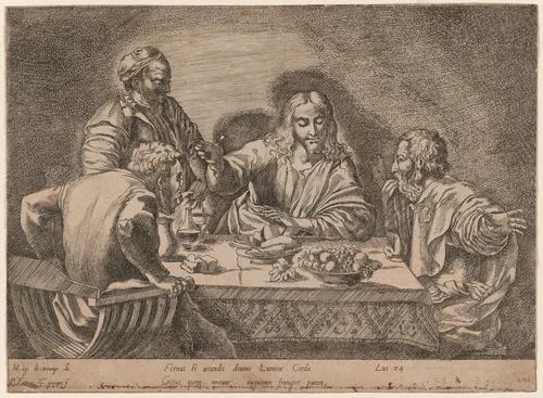 The Supper at Emmaus by Pierre Fatoure
Gabriel Lejeune
Caravaggio, print, 1604-1614
