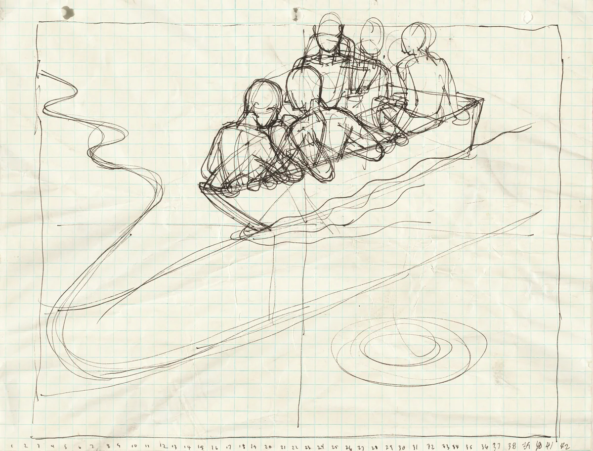 Study for "Great America" by Kerry James Marshall, drawing, 1989-1999