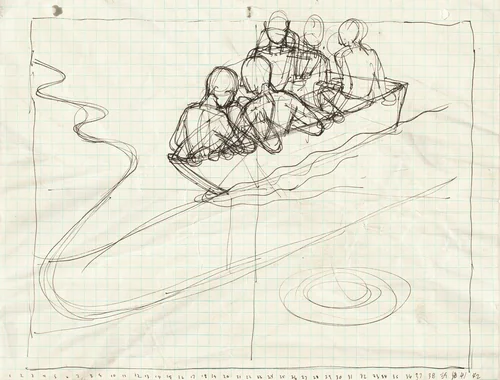 Study for "Great America" by Kerry James Marshall, drawing, 1989-1999