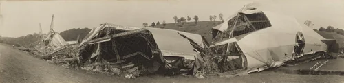 Wreckage of the Blimp, Shenandoah by Clements, photograph, 1925