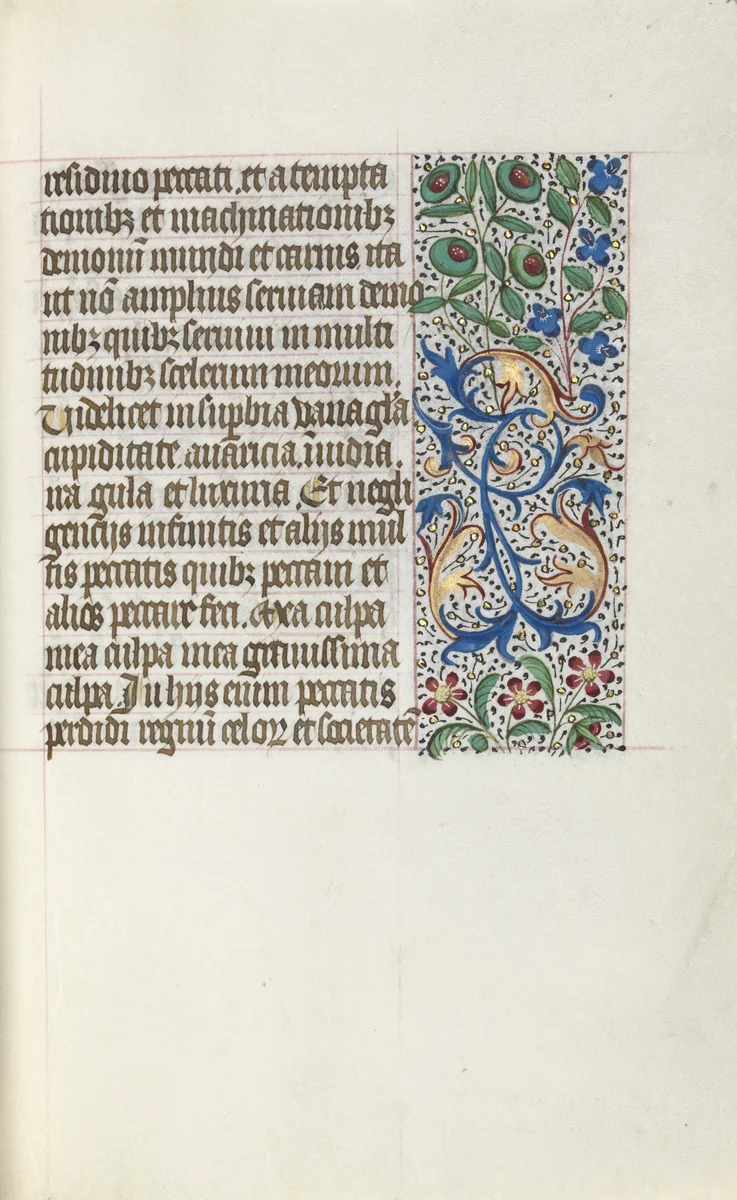 Book of Hours (Use of Rouen): fol. 25r by Master of the Geneva Latini, book, 1465-1475