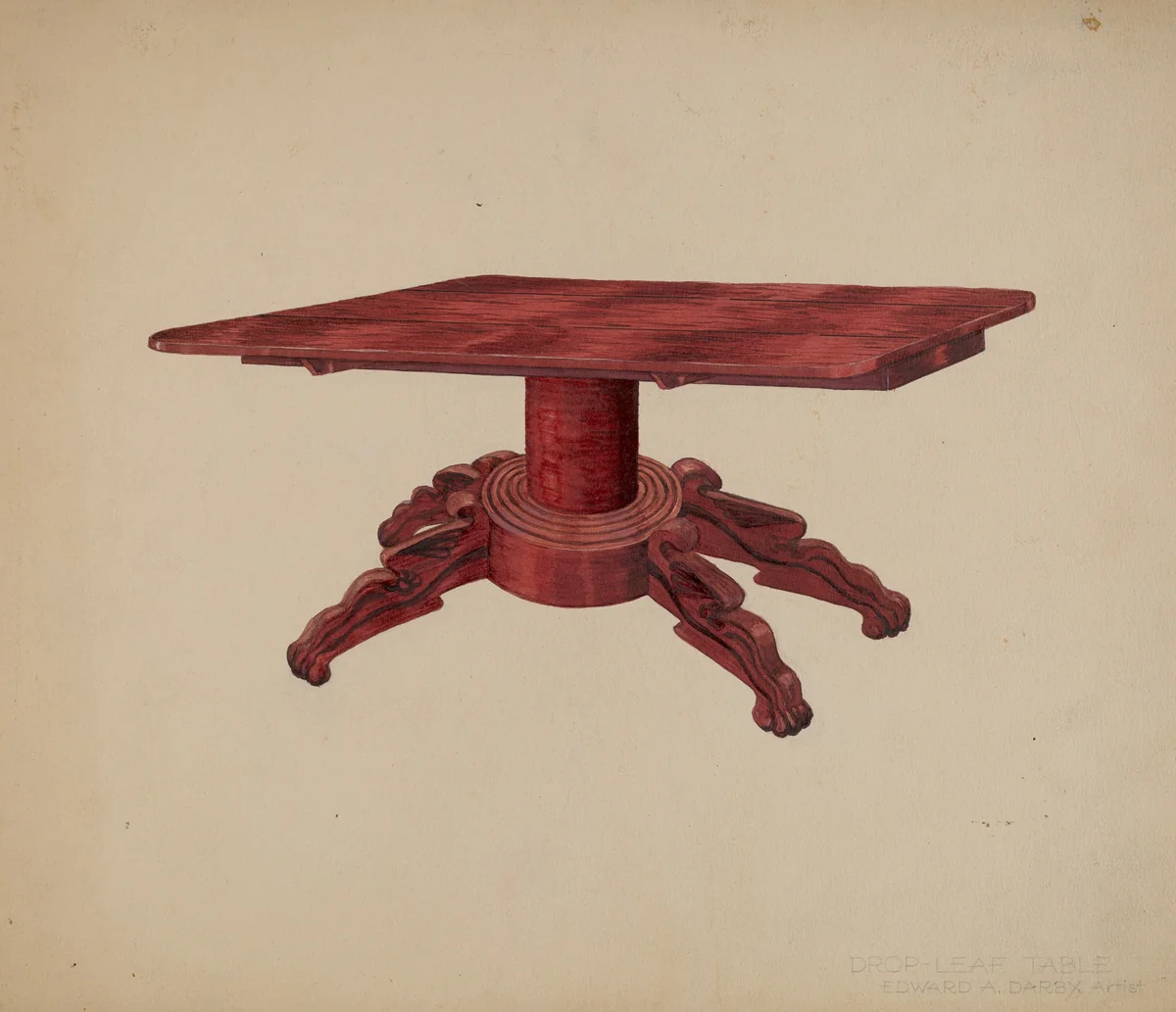 Drop-leaf Table by Edward A. Darby, index of american design, 1938