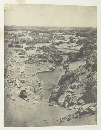 Vue Cavalière De La Seconde Cataracte; Nubie, plate 111 from the album "Egypte, Nubie, Palestine et Syrie" (1852) by Maxime Du Camp, photograph, 1849-1851