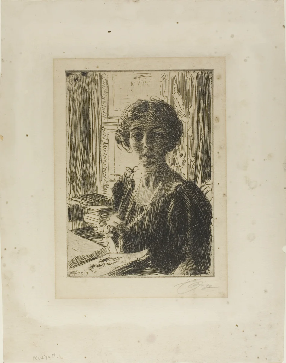 The Crown-Princess Margaret of Sweden by Anders Zorn, print, 1914