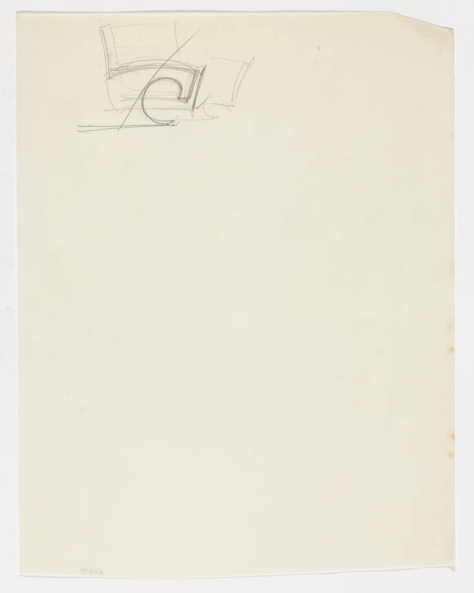 Lounge Chair with Arms (Elevation sketch) by Ludwig Mies van der Rohe, mies van der rohe archive, 1926