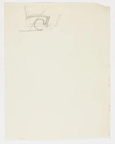Lounge Chair with Arms (Elevation sketch) by Ludwig Mies van der Rohe, mies van der rohe archive, 1926