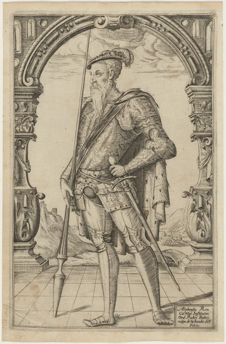 Alphonso, King of Castile by William Rogers, print, 1589-1669