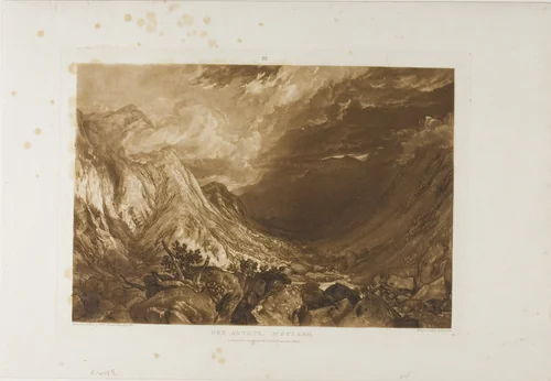 Ben Arthur, plate 69 from Liber Studiorum by Joseph Mallord William Turner, print, 1819