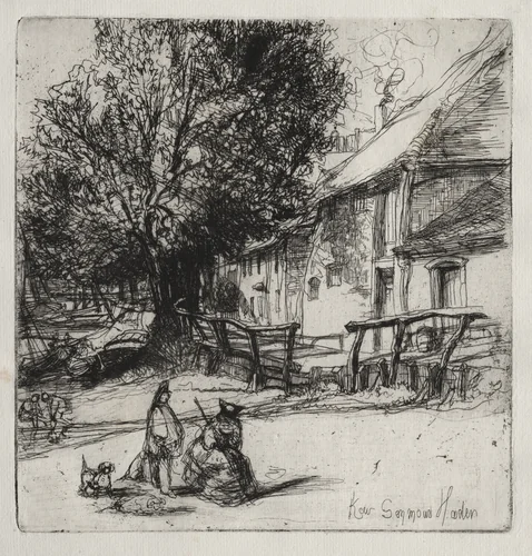 Kew Side by Francis Seymour-Haden, print, 1859-1869