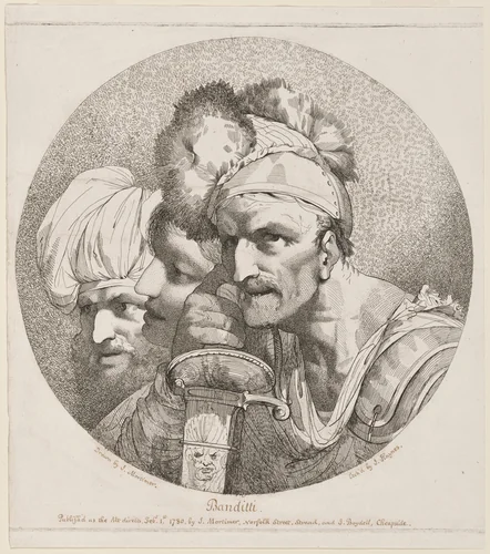 Banditti: Three Heads by Joseph Haynes
John Hamilton Mortimer, print, 1780