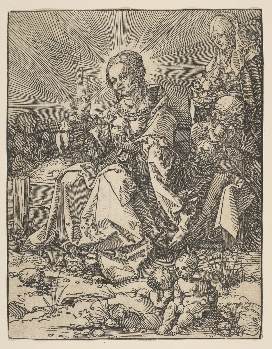 The Madonna on a Grassy Bank by Albrecht Dürer, print, 1526