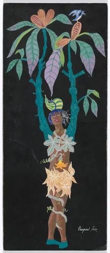 Paw Paw Tree. Costume design for the ballet Pocahontas by Karl Free, drawing, 1936
