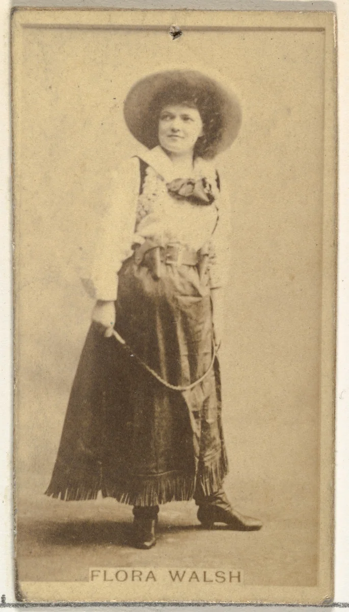 Flora Walsh, from the Actors and Actresses series (N145-8) issued by Duke Sons & Co. to promote Duke Cigarettes by W. Duke, Sons & Co., photograph, 1890-1895