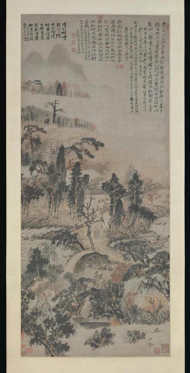 Drunk in Autumn Woods by Shitao, painting, 1692-1712