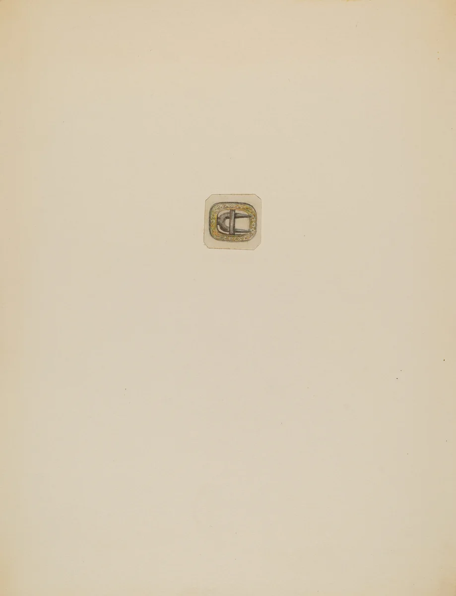 Man's Stock Buckle by Charles Criswell, index of american design, 1936