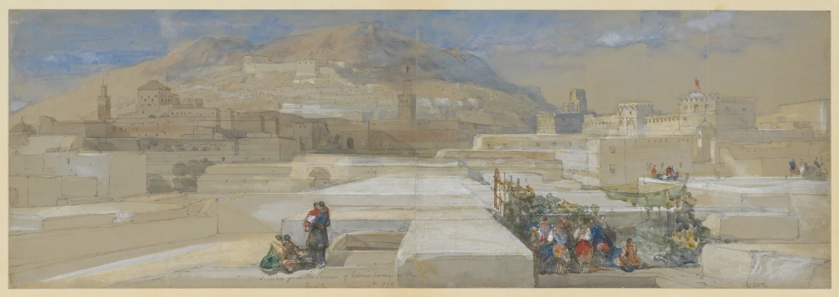 Tétouan from the Terrace of Cohen’s House, Morocco by David Roberts, drawing, 1833