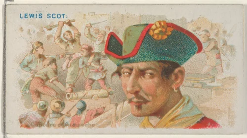 Lewis Scot, Capture of Campeche, from the Pirates of the Spanish Main series (N19) for Allen & Ginter Cigarettes by Allen & Ginter, print, 1886-1891