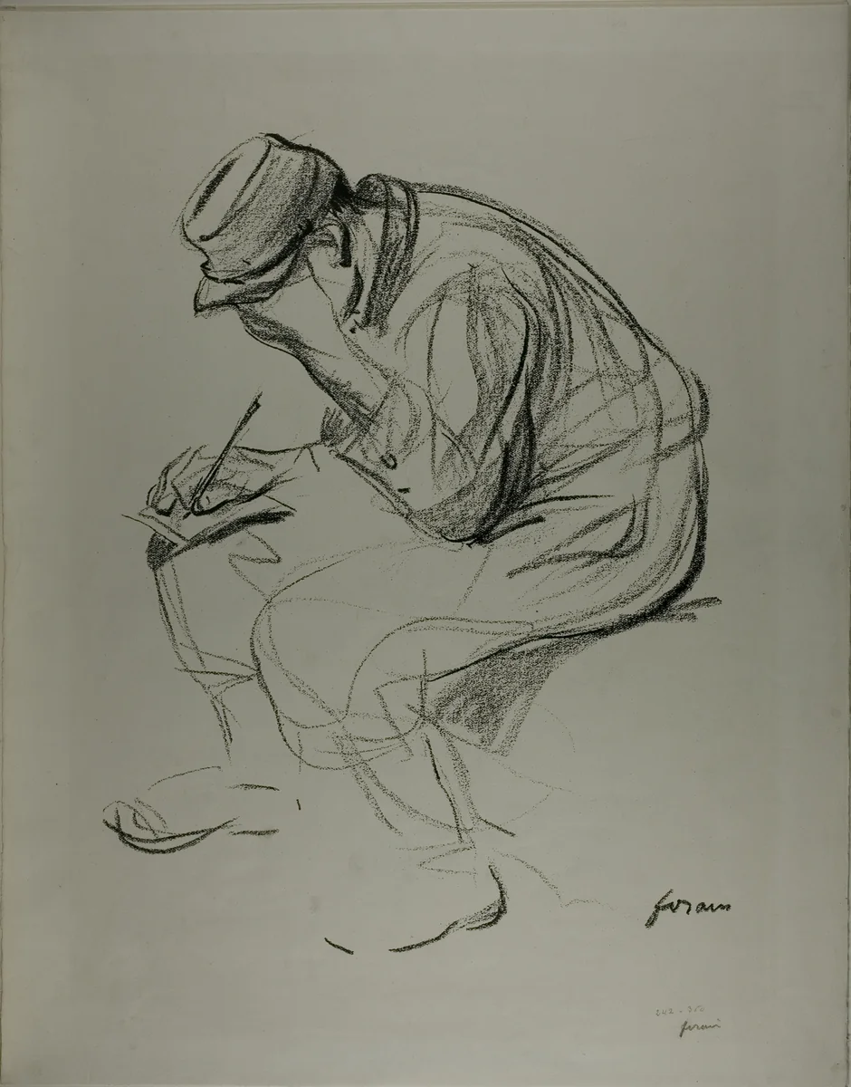 The Clothing of the Prisoner of war by Jean-Louis Forain, print, 1910-1920