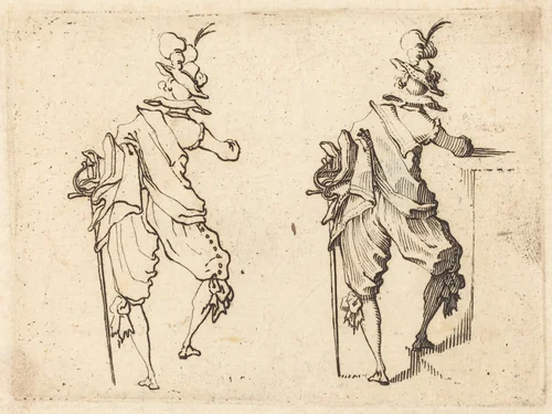 Man with Sword by Jacques Callot, print, 1617
