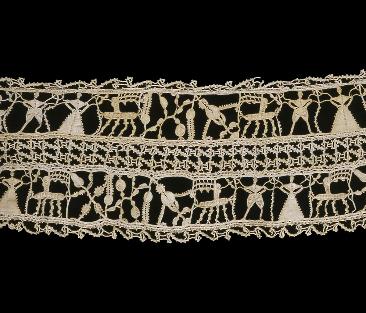 Border by Italy, textile, 1575-1625