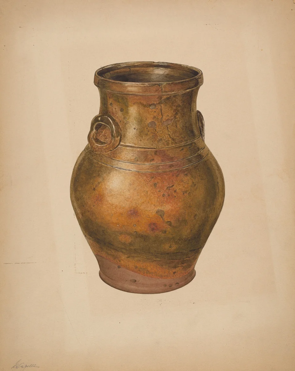 Vase by Giacinto Capelli, index of american design, 1938