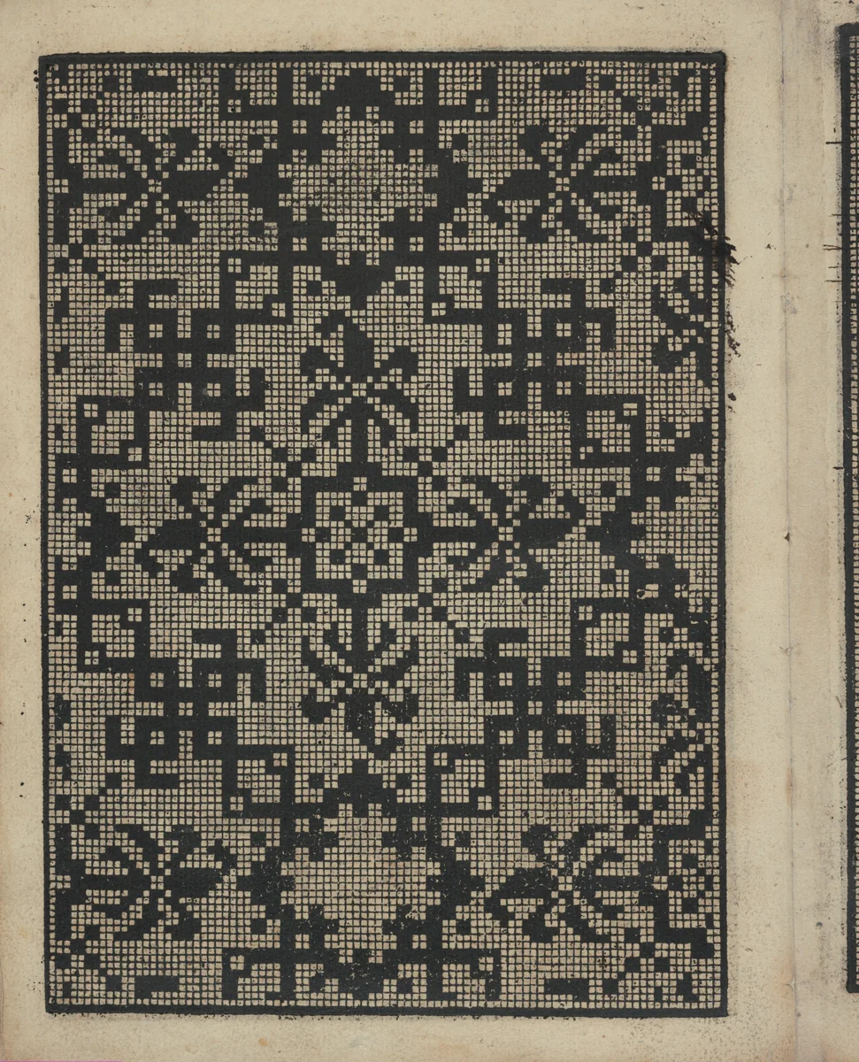 Libbretto nouellamete composto per maestro Domenico da Sera...lauorare di ogni sorte di punti, page 12 (verso) by Domenico da Sera, book, 1532