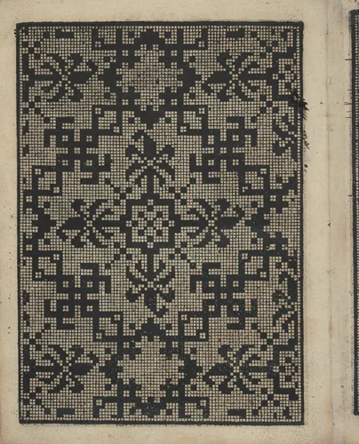 Libbretto nouellamete composto per maestro Domenico da Sera...lauorare di ogni sorte di punti, page 12 (verso) by Domenico da Sera, book, 1532