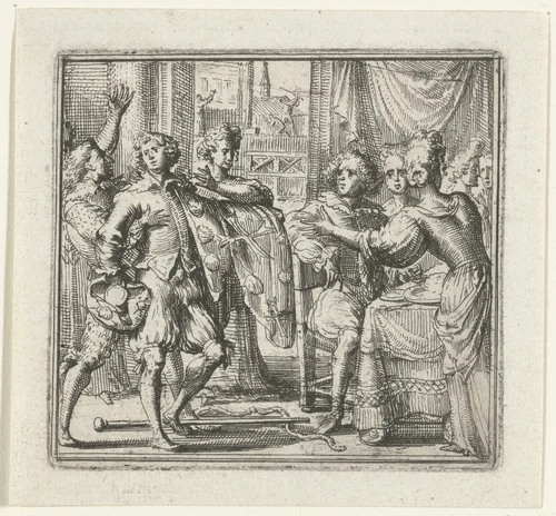 Illustratie voor de Decamerone van Boccaccio by Romeyn de Hooghe, print, 1697
