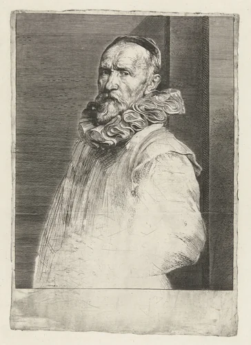 Portret van Hans de Wael by Anthony van Dyck, print, 1630-1632