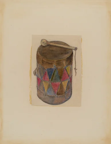 Drum by Charles Charon, index of american design, 1935-1942