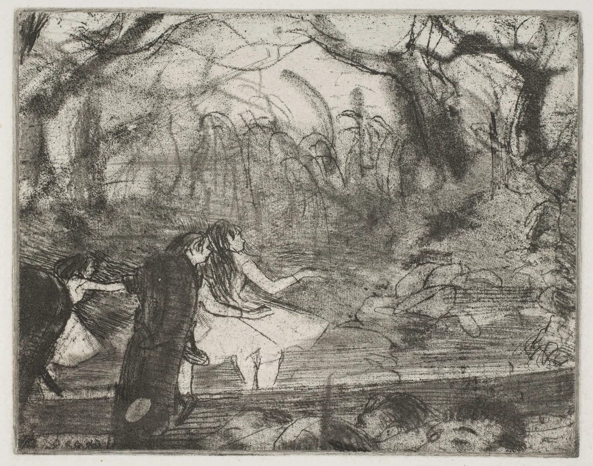 On Stage III by Edgar Degas, print, 1876-1877