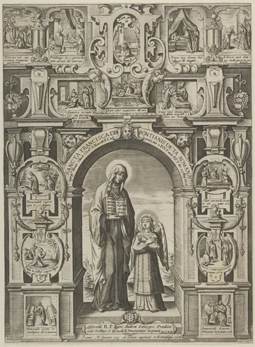 Sancta Francisca de Pontainis Dicta Romana by Matthaeus Greuter, print, 1608