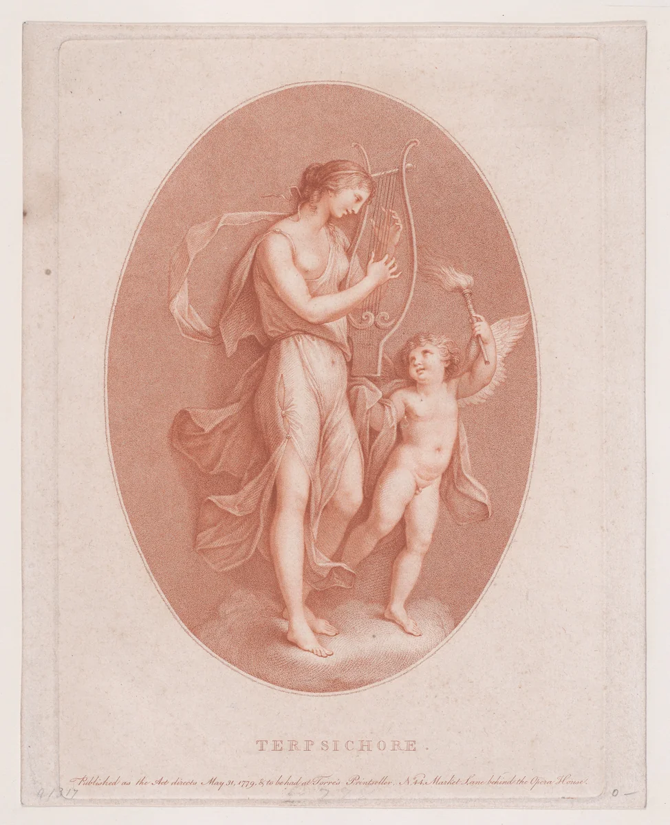 Terpsichore by Francesco Bartolozzi, print, 1779