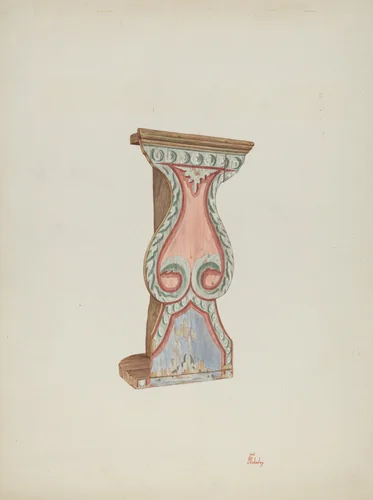 Painted Wall-stand for Flowers, etc. by Hal Blakeley, index of american design, 1939