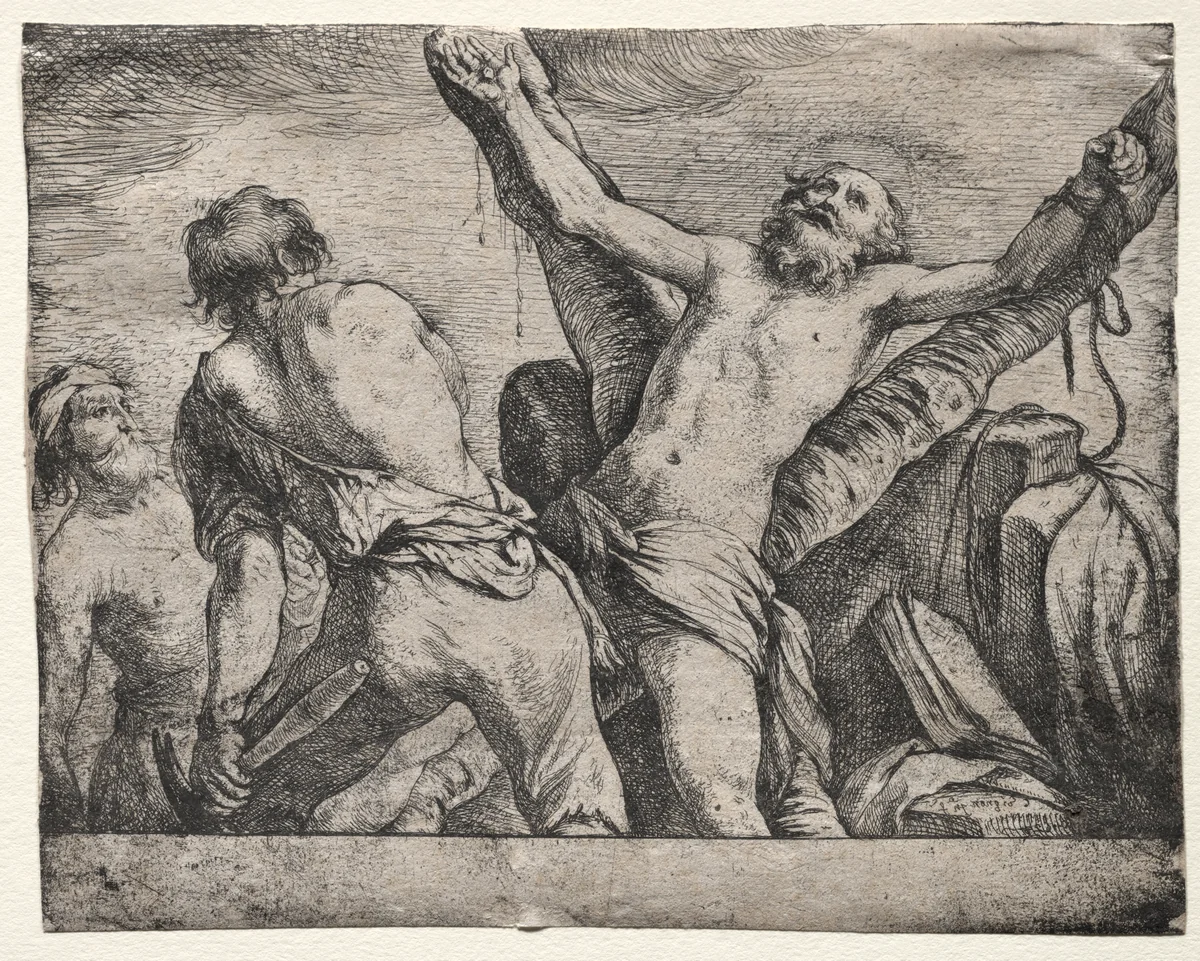 The Martyrdom of St. Andrew by Claude Vignon, print, 1623-1630