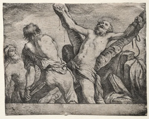 The Martyrdom of St. Andrew by Claude Vignon, print, 1623-1630