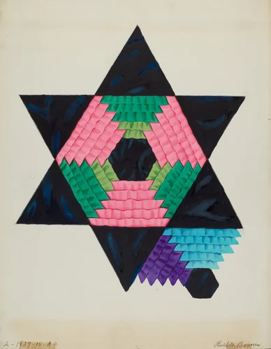 Block from Bedspread by Ruth M. Barnes, index of american design, 1937