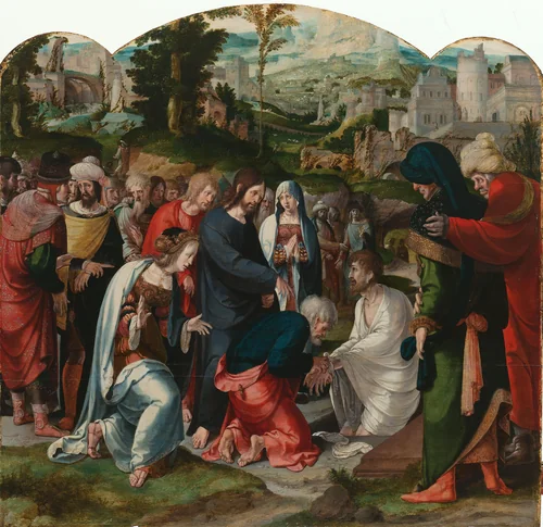 The Raising of Lazarus by Unknown, painting, 1530-1535