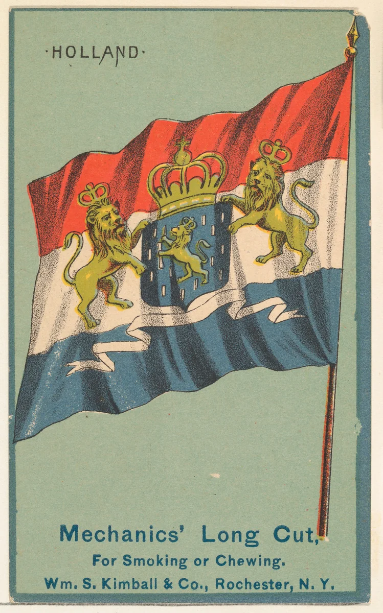 Holland, from the National Flags series (N195) issued by Wm. S. Kimball & Co. by William S. Kimball & Company, print, 1891