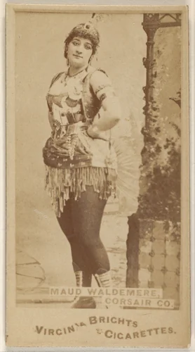 Maud Waldemere, Corsair Co., from the Actors and Actresses series (N45, Type 1) for Virginia Brights Cigarettes by Allen & Ginter, photograph, 1885-1891