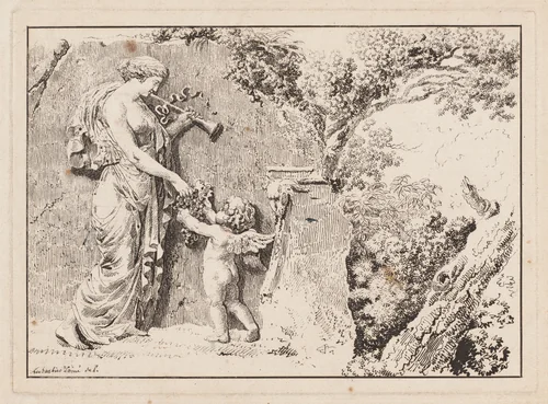 Composition with Figural Relief by Jean-Jacques-François Le Barbier, print, 1738-1826