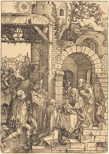 The Adoration of the Magi by Albrecht Dürer, print, 1501-1503