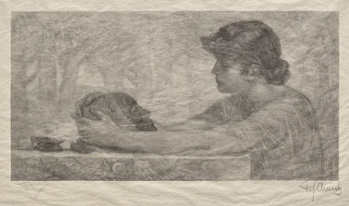 The Sibyl by Francis Scott King, print, 1887