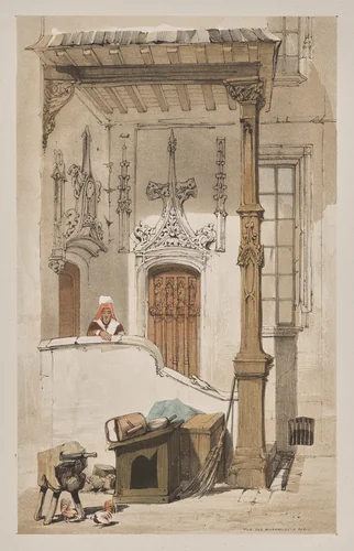 Picturesque Architecture in Paris, Ghent, Antwerp, Rouen: Rue des Marmousets, Paris by Thomas Shotter Boys, other, 1839