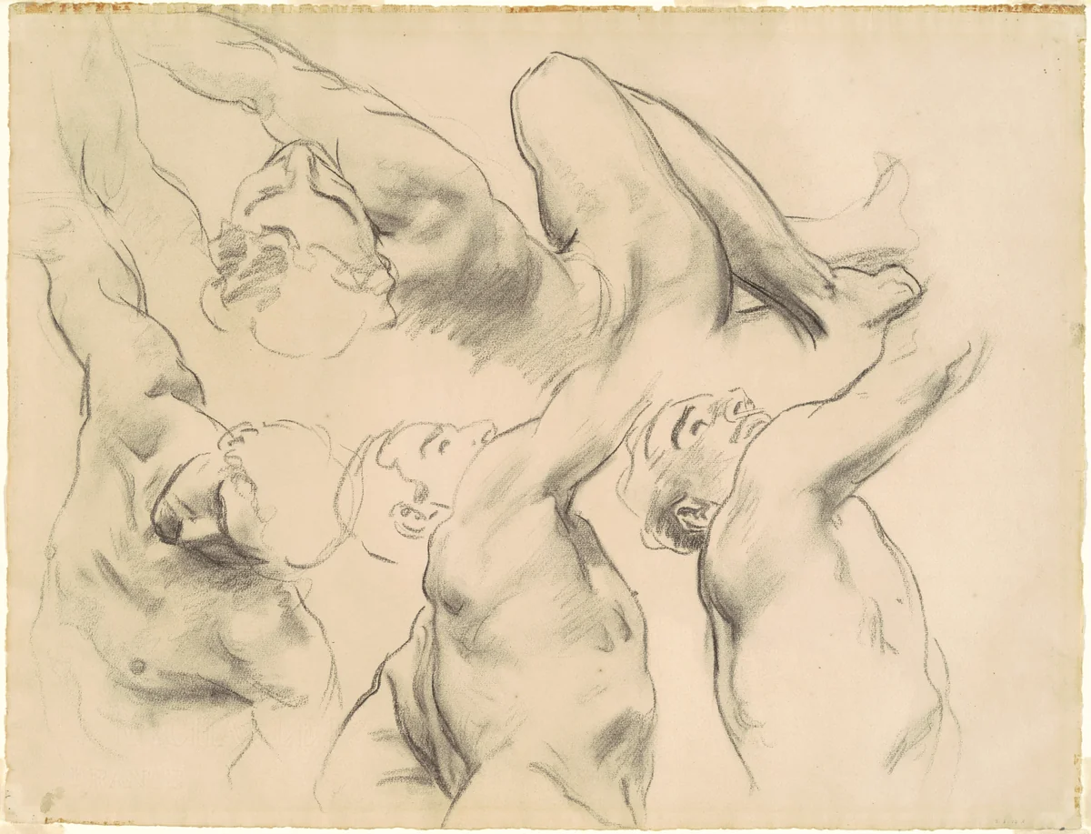 Studies for "Heaven" and "Hell" by John Singer Sargent, drawing, 1903-1916