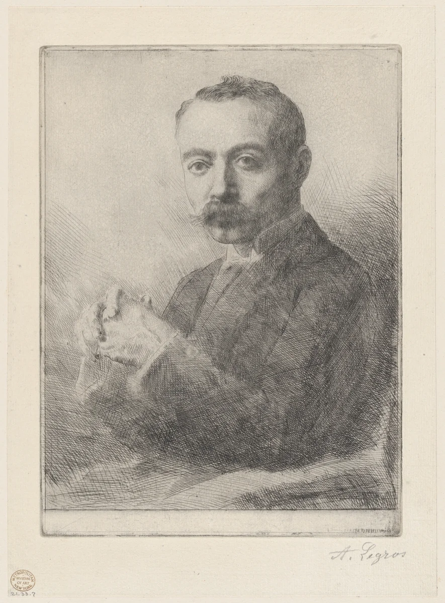 Portrait of Edward D. Adams by Alphonse Legros, print, 1892