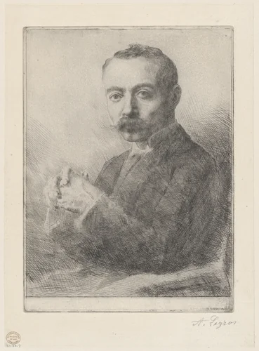 Portrait of Edward D. Adams by Alphonse Legros, print, 1892