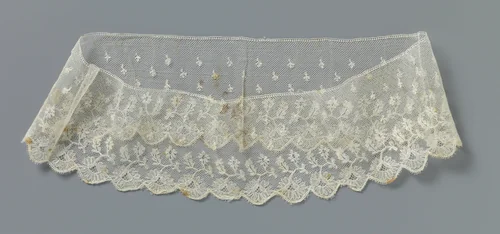 Strook machinale kant met een rij hangende madeliefjes langs de onderzijde by anonymous, other, 1880-1899